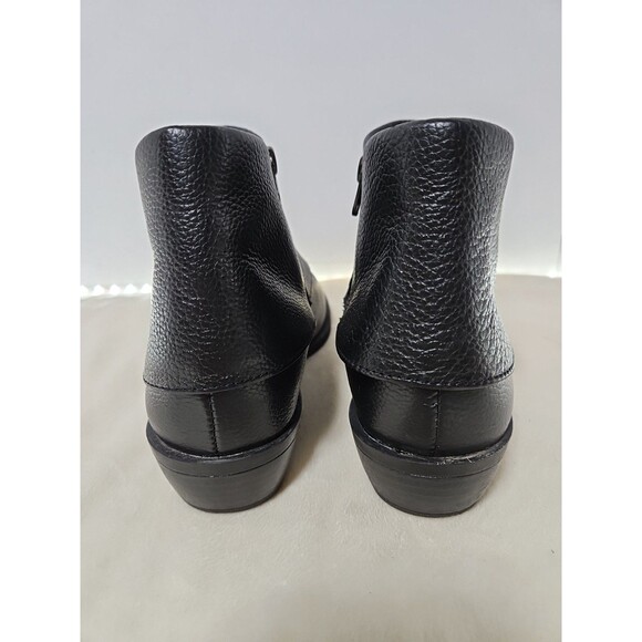 BOC Born Womens Size 9M Black Leather Dual Zip Ankle Boots Retro Look - Picture 2 of 10